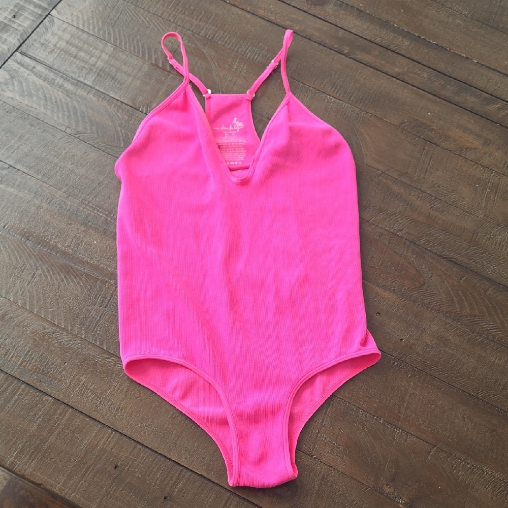 Intimately Free People Move Along Pink Bodysuit